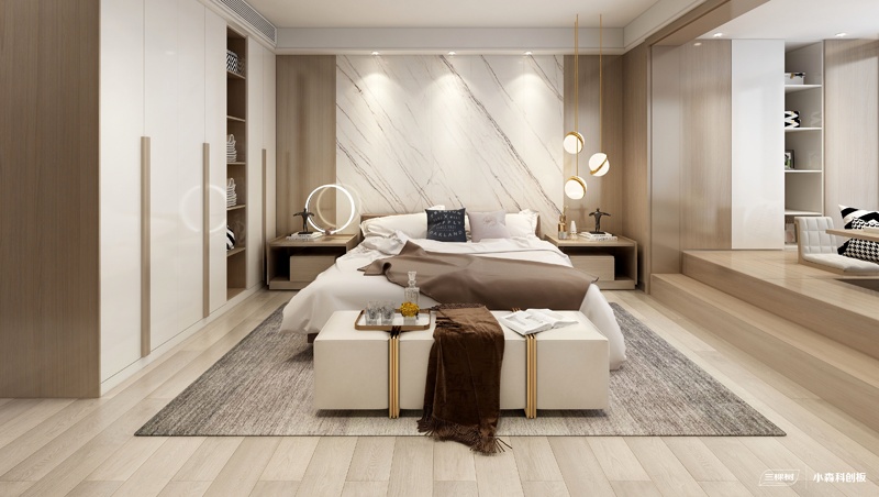 三棵樹小森科創板臥室空間效果圖