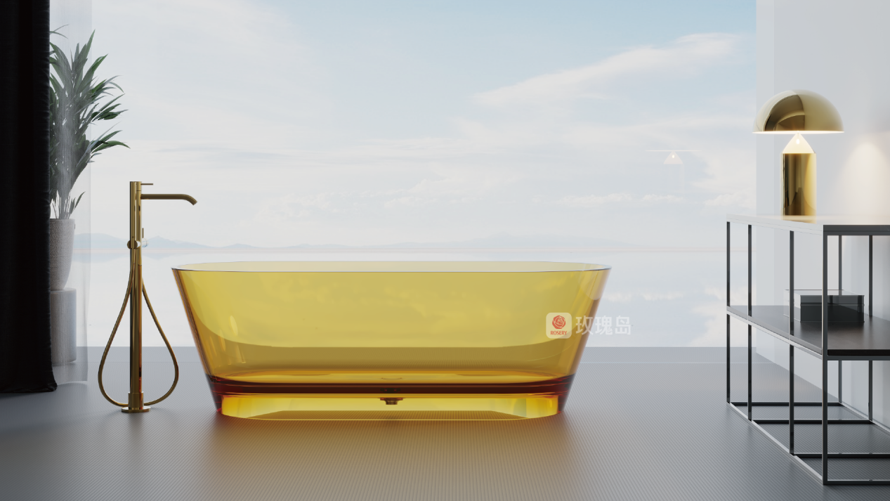 玫瑰島彩色透明浴缸，當(dāng)代人心中永遠(yuǎn)的白月光