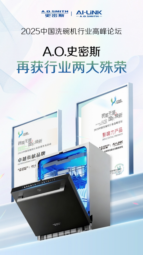 &ldquo;碗&rdquo;轉著洗！A.O.史密斯榮膺兩項行業殊榮，重新定義智慧廚房