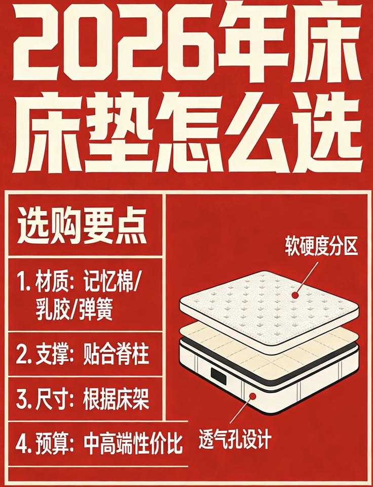 2026年最新全國床墊十大名牌排行榜對比分析！
