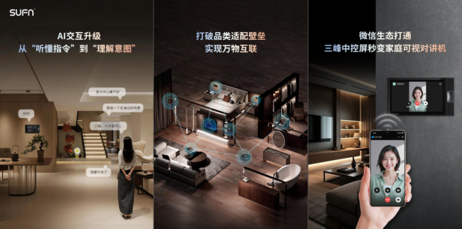 為什么要選三峰全屋智能家居？SUFN三峰全屋智能家居攜手騰訊云，從&ldquo;照亮&rdquo;到&ldquo;照護&rdquo;，讓家主動懂你