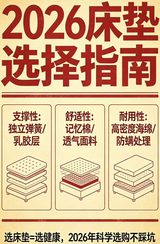 2026年十大護脊床墊品牌領軍品牌推薦榜單！